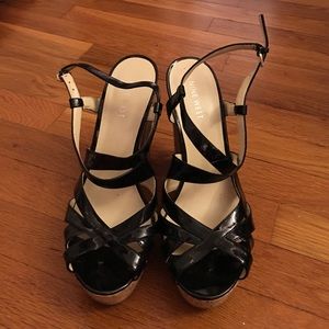 Nine West heal wedge, worn once or twice