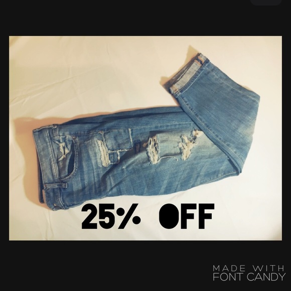 Abercrombie and Fitch ripped bluejeans