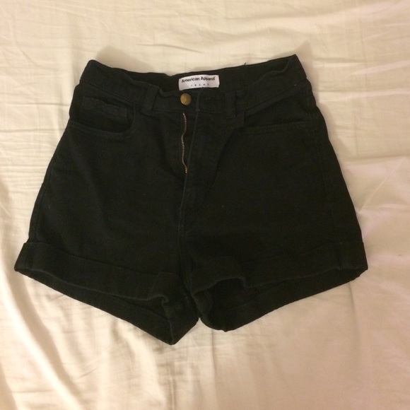 NWOT Black American Apparel cuff shorts size 24/25