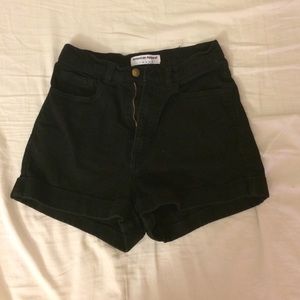 NWOT Black American Apparel cuff shorts size 24/25