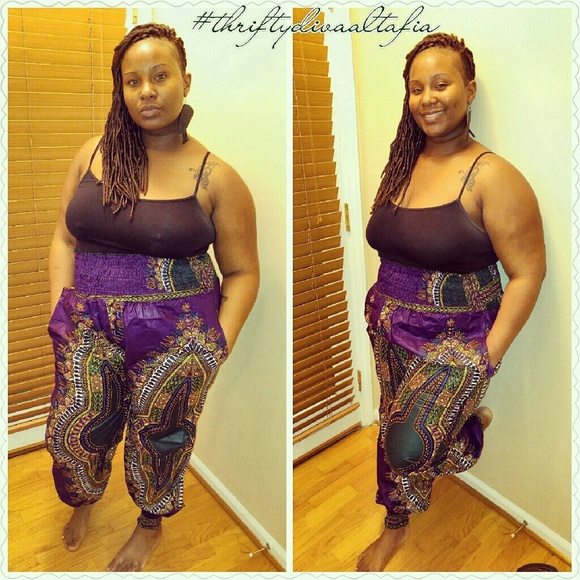 african print harem jumpsuit