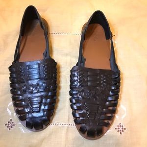 Leather Urban outfitters slip on sandals