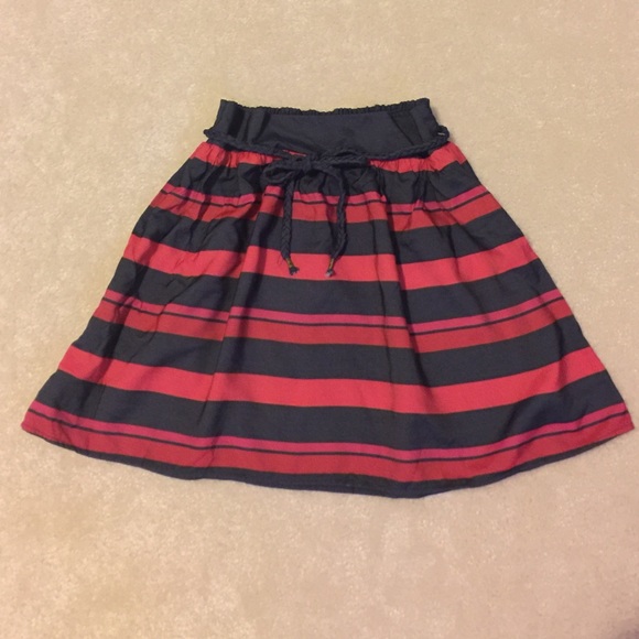 New Tommy Hilfiger red striped skirt XS
