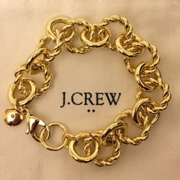 J. Crew Factory Jewelry - J. Crew Gold Plated Chain-Link Bracelet NWOT