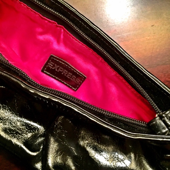 Express Black Patent Clutch - Picture 3 of 4