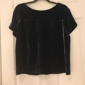 J crew navy velvet tee 10