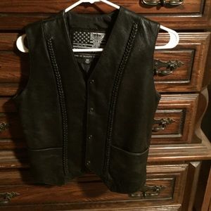 Black leather Vest