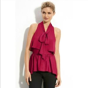 BCBG Celine Tie Neck Blouse