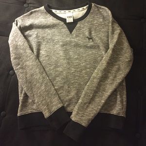 Victoria's Secret PINK Grey Varsity Crewneck