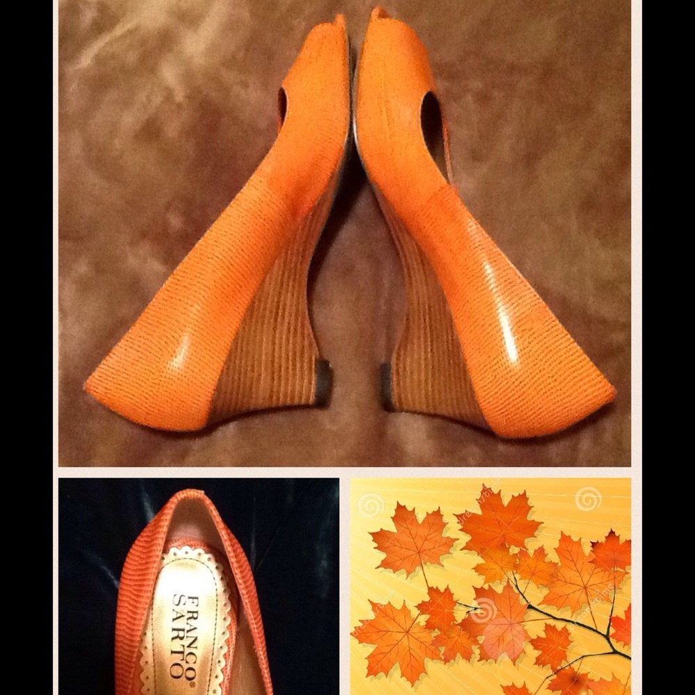 ❌SOLD❌EUC 👠 FRANCO SARTO Lizard Wedge 👠
