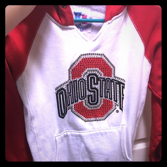 Medium rhinestone Ohio state hoodie