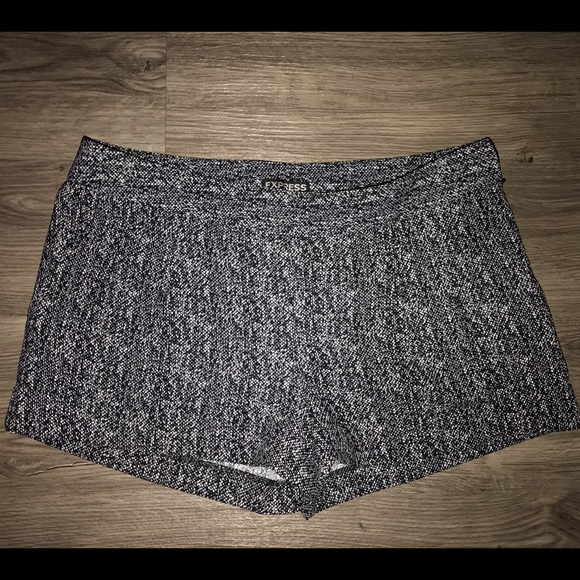 Black and white Express shorts