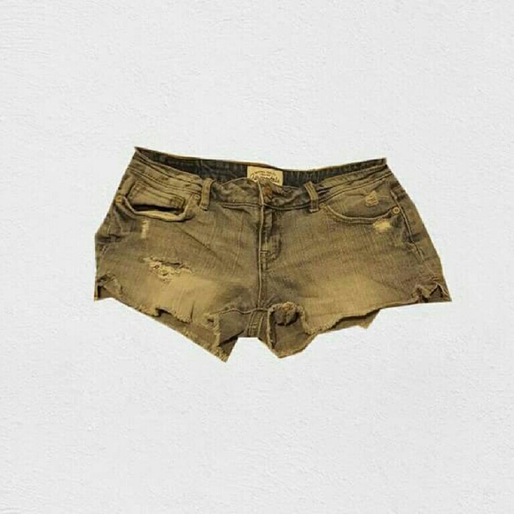 Distressed Denim Shorts