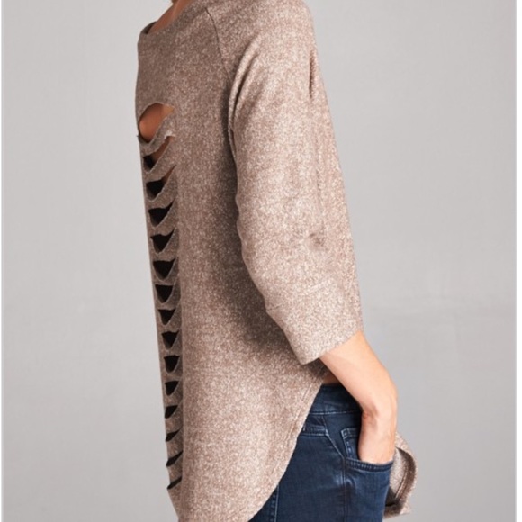 Host Pick  Hi Low Laser Cut Out Back Top - Picture 4 of 4