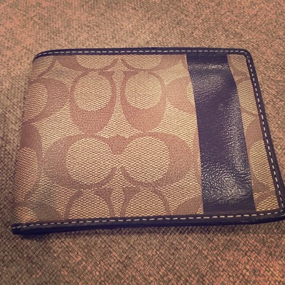 Men's coach 8 card holder wallet