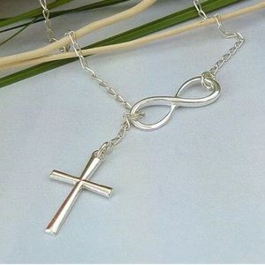 Silver infinity cross pendant. Only 1 left! 🎉