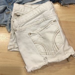 White Hollister Jean Shorts
