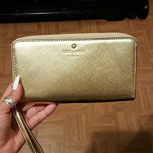 Kate spade wristlet gold