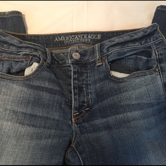 ‼️SOLD‼️ WOMEN'S AEO JEAN STRETCH DENIM  SZ 8 x 28 - Picture 3 of 4