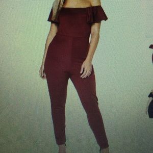 Burgundy jumpsuit