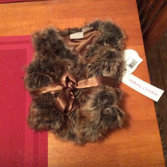 NWT! INFANT GIRLS FUR VEST-6MNTHS