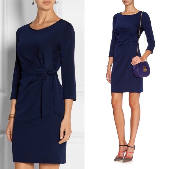 dvf navy dress