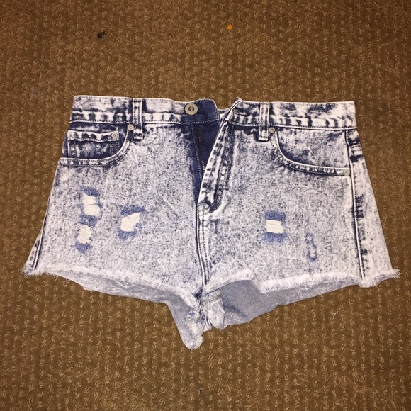 Jean shorts, distressed , blue