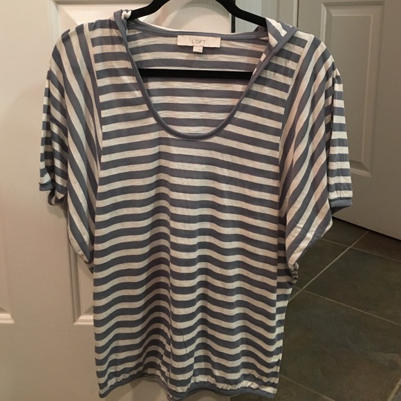 New LOFT striped hooded top