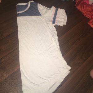 Varsity looking sheer top