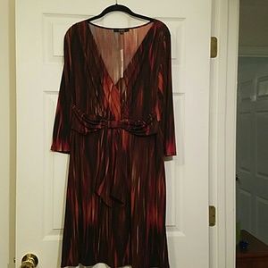 Fire inspired wrap dress