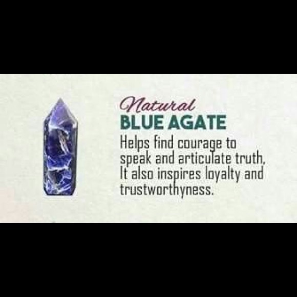 Blue Agate Slice Necklace - Picture 4 of 4