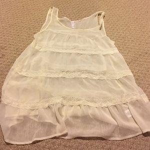 Sheet cream tank top