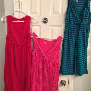 Three maternity dresses