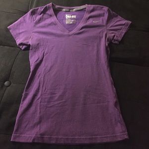 Nike Dri-Fit Purple V-Neck