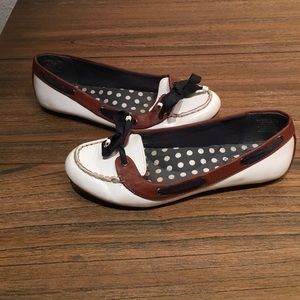White Leather Sperry Top Siders