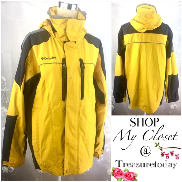 columbia yellow rain jacket