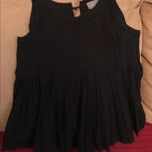 Cute black linen like baby doll top