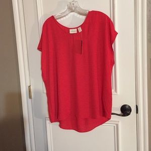 Chico's red shirt