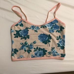 American apparel floral crop top