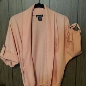 Peachy pink sweater cardigan