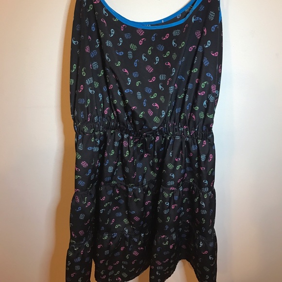 Pattern neon skater dress