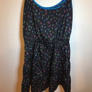 Pattern neon skater dress