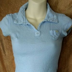 Light blue polo with cute pocket