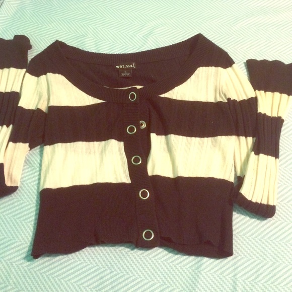 Black and white cardigan