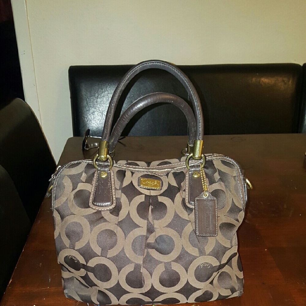 Coach Kristin Opera Art Sateen Pleated Satchel