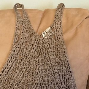 Crocheted beige tank