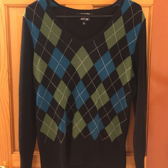 Cashmere argyle sweater