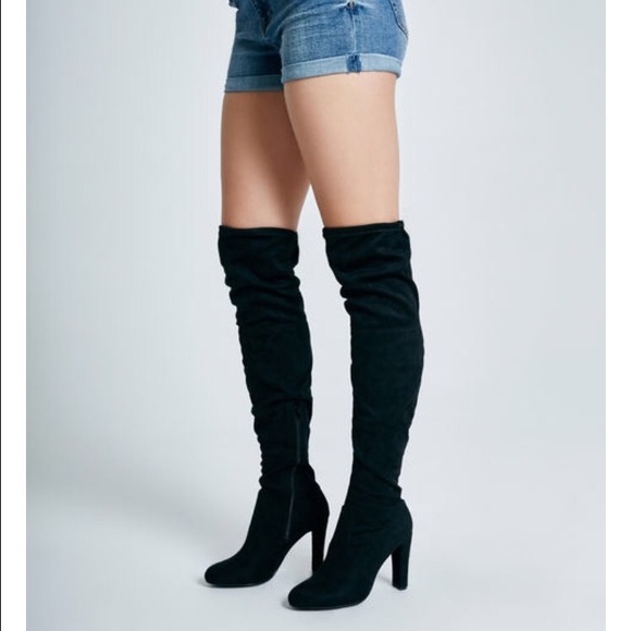 Black over the knee boots