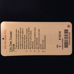 Lululemon city trek trouser *ponte
