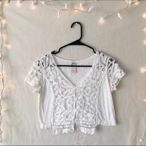 Anthropologie Lace Crop Top